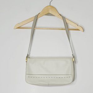 💕Leco White Faux Leather Shoulder Bag Retro Vintage 80's 90's Single Strap